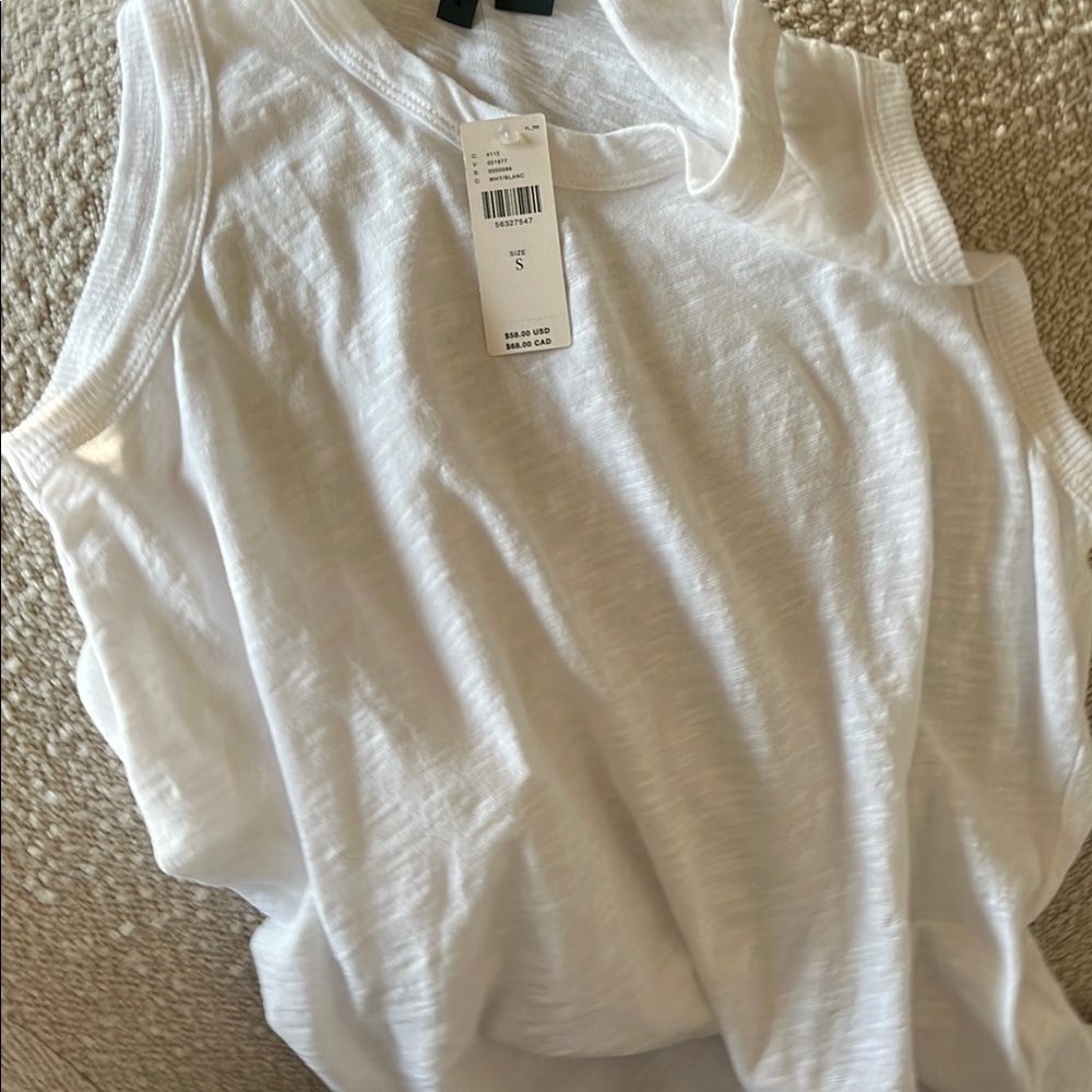 left of center Anthropologie White Sleeveless Women's Top- Small